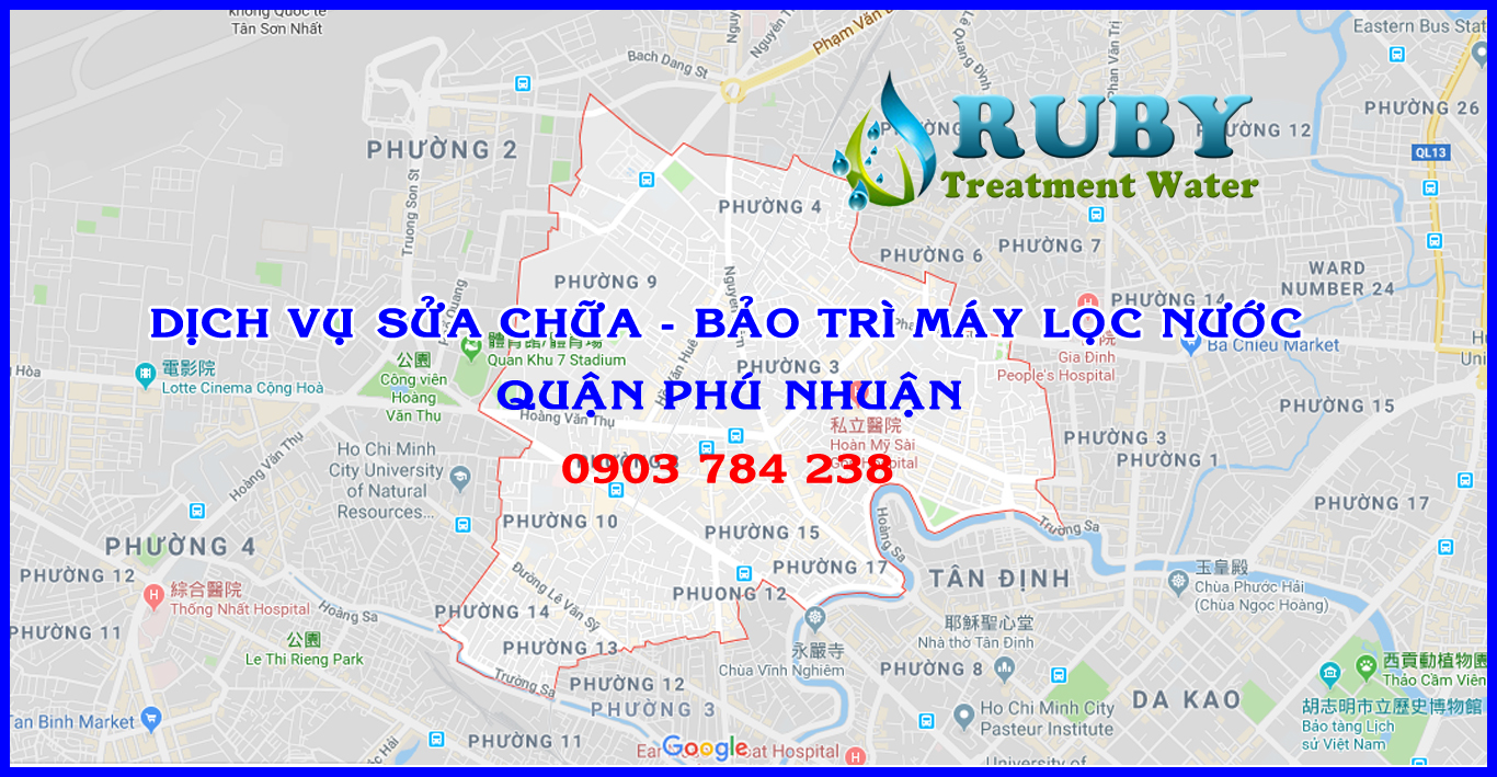 Maps Dich vu sua chua may loc nuoc Quan Phu Nhuan
