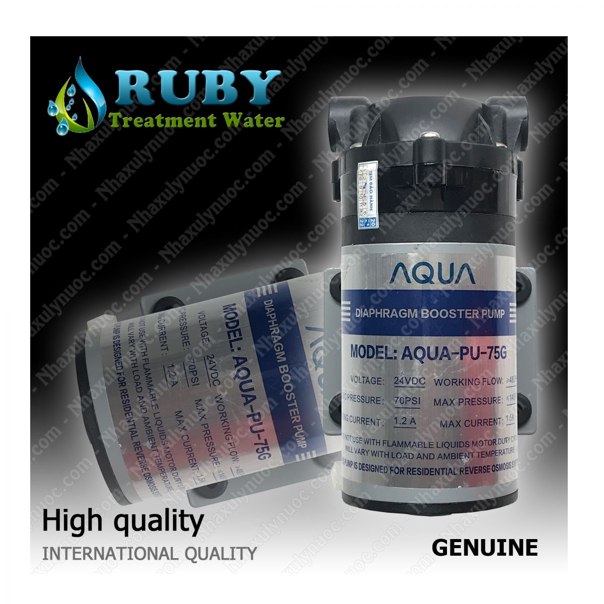 Chức Năng Bơm Nước RO Aqua 75G - 24 VDC
