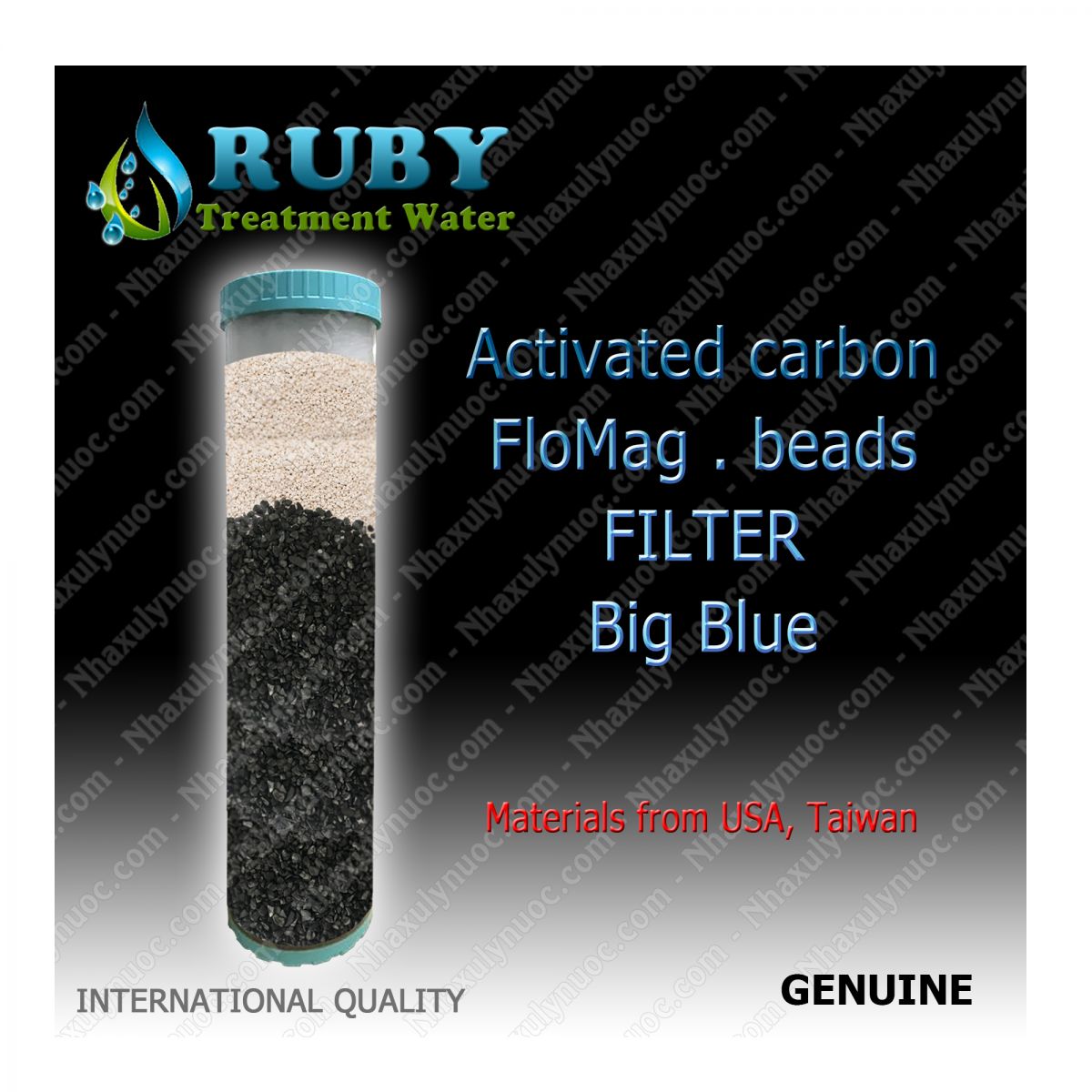 Mô Tả Lõi Chức Năng Big Blue Activated Carbon - FloMag
