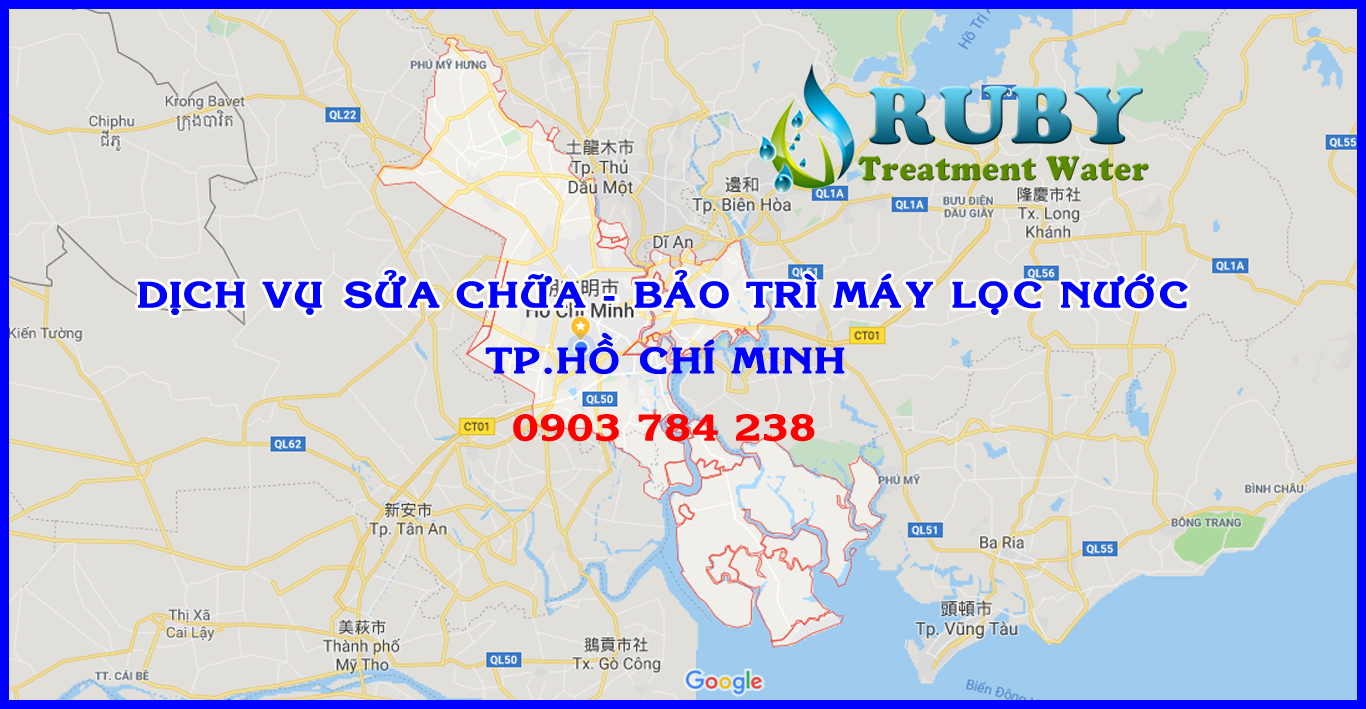 Maps Dich vu sua chua may loc nuoc Tp Ho Chi Minh